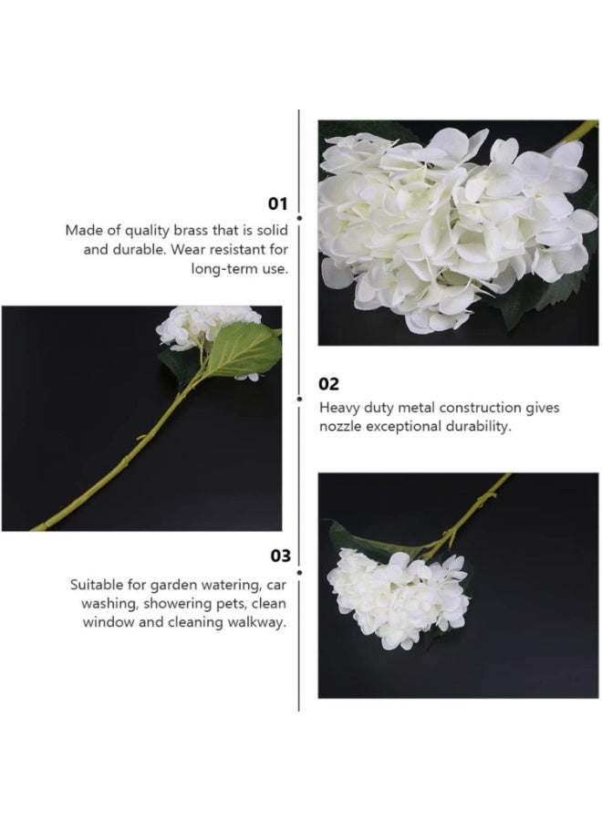 SRLIWHITE 4PCS Artificial Hydrangea Flowers,  Realistic Silk Bouquet, 2 White and 2 Blue for Wedding Centerpieces, Home and Indoor Outdoor Decoration（46cm） - Image 2